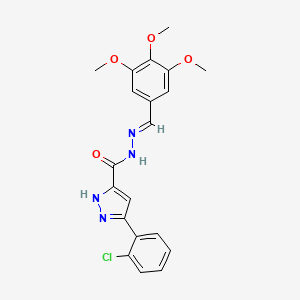 (E)-3-(2-chlorophenyl)-N'-(3,4,5-trimethoxybenzylidene)-1H-pyrazole-5-carbohydrazide