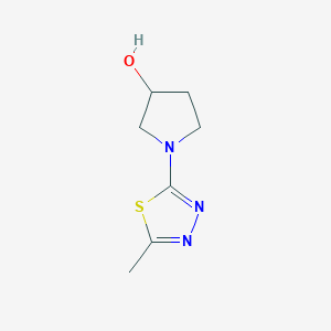 molecular formula C7H11N3OS B2971565 1-(5-Methyl-1,3,4-thiadiazol-2-yl)pyrrolidin-3-ol CAS No. 1487131-19-0