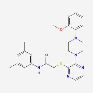 molecular formula C25H29N5O2S B2971573 N-(3,5-dimethylphenyl)-2-({3-[4-(2-methoxyphenyl)piperazin-1-yl]pyrazin-2-yl}sulfanyl)acetamide CAS No. 1115867-05-4