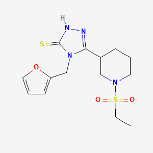 5-[1-(ethylsulfonyl)piperidin-3-yl]-4-(2-furylmethyl)-4H-1,2,4-triazole-3-thiol