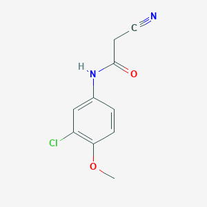 molecular formula C10H9ClN2O2 B2971622 N-(3-chloro-4-methoxyphenyl)-2-cyanoacetamide CAS No. 438030-67-2