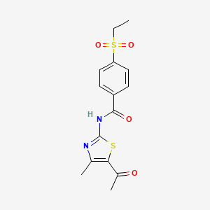 N-(5-acetyl-4-methylthiazol-2-yl)-4-(ethylsulfonyl)benzamide
