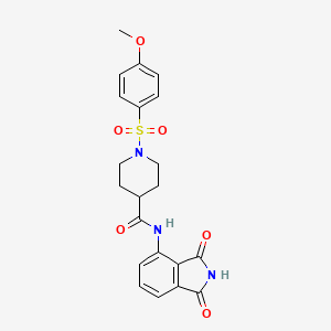 N-(1,3-dioxoisoindolin-4-yl)-1-((4-methoxyphenyl)sulfonyl)piperidine-4-carboxamide