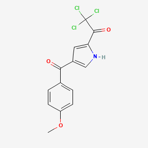 molecular formula C14H10Cl3NO3 B2971644 2,2,2-trichloro-1-[4-(4-methoxybenzoyl)-1H-pyrrol-2-yl]-1-ethanone CAS No. 174417-17-5