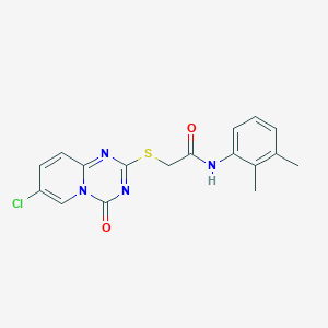 2-(7-chloro-4-oxopyrido[1,2-a][1,3,5]triazin-2-yl)sulfanyl-N-(2,3-dimethylphenyl)acetamide