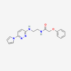 N-(2-((6-(1H-pyrrol-1-yl)pyridazin-3-yl)amino)ethyl)-2-phenoxyacetamide