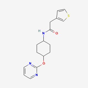 N-((1r,4r)-4-(pyrimidin-2-yloxy)cyclohexyl)-2-(thiophen-3-yl)acetamide