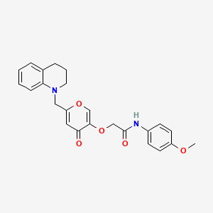 2-[6-(3,4-dihydro-2H-quinolin-1-ylmethyl)-4-oxopyran-3-yl]oxy-N-(4-methoxyphenyl)acetamide