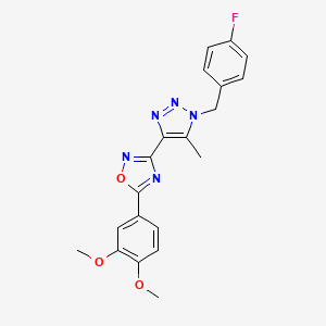 5-(3,4-dimethoxyphenyl)-3-(1-(4-fluorobenzyl)-5-methyl-1H-1,2,3-triazol-4-yl)-1,2,4-oxadiazole