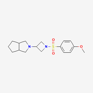 2-[1-(4-Methoxyphenyl)sulfonylazetidin-3-yl]-3,3a,4,5,6,6a-hexahydro-1H-cyclopenta[c]pyrrole