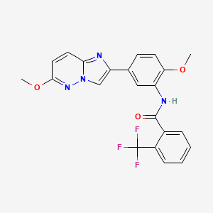 N-(2-methoxy-5-(6-methoxyimidazo[1,2-b]pyridazin-2-yl)phenyl)-2-(trifluoromethyl)benzamide