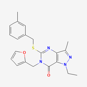 1-ethyl-6-(2-furylmethyl)-3-methyl-5-[(3-methylbenzyl)sulfanyl]-1,6-dihydro-7H-pyrazolo[4,3-d]pyrimidin-7-one