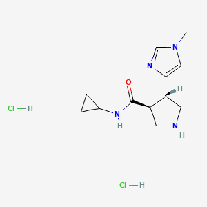 (3S,4S)-N-Cyclopropyl-4-(1-methylimidazol-4-yl)pyrrolidine-3-carboxamide;dihydrochloride