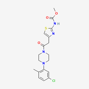 Methyl (4-(2-(4-(5-chloro-2-methylphenyl)piperazin-1-yl)-2-oxoethyl)thiazol-2-yl)carbamate