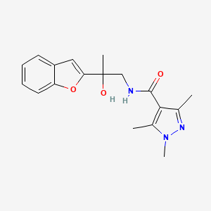 N-(2-(benzofuran-2-yl)-2-hydroxypropyl)-1,3,5-trimethyl-1H-pyrazole-4-carboxamide