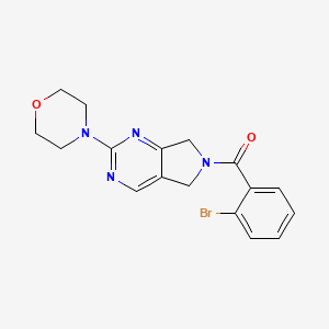 molecular formula C17H17BrN4O2 B2971735 (2-bromophenyl)(2-morpholino-5H-pyrrolo[3,4-d]pyrimidin-6(7H)-yl)methanone CAS No. 2034254-48-1