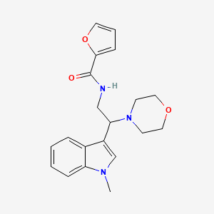 molecular formula C20H23N3O3 B2971747 N-(2-(1-methyl-1H-indol-3-yl)-2-morpholinoethyl)furan-2-carboxamide CAS No. 1203341-83-6
