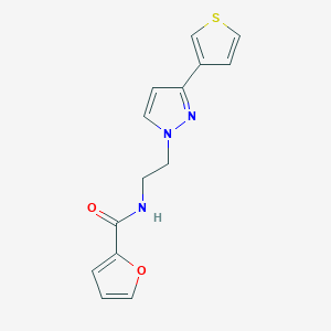 molecular formula C14H13N3O2S B2971757 N-(2-(3-(thiophen-3-yl)-1H-pyrazol-1-yl)ethyl)furan-2-carboxamide CAS No. 2034282-57-8