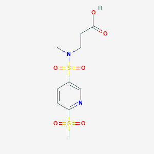 3-[Methyl-(6-methylsulfonylpyridin-3-yl)sulfonylamino]propanoic acid