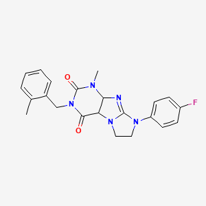8-(4-fluorophenyl)-1-methyl-3-[(2-methylphenyl)methyl]-1H,2H,3H,4H,6H,7H,8H-imidazo[1,2-g]purine-2,4-dione
