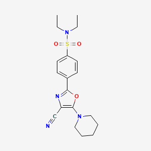 4-(4-cyano-5-(piperidin-1-yl)oxazol-2-yl)-N,N-diethylbenzenesulfonamide