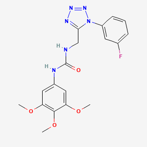 1-((1-(3-fluorophenyl)-1H-tetrazol-5-yl)methyl)-3-(3,4,5-trimethoxyphenyl)urea