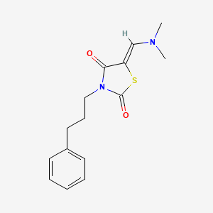 (5Z)-5-(dimethylaminomethylidene)-3-(3-phenylpropyl)-1,3-thiazolidine-2,4-dione