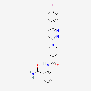 N-(2-carbamoylphenyl)-1-(6-(4-fluorophenyl)pyridazin-3-yl)piperidine-4-carboxamide