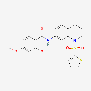 2,4-dimethoxy-N-(1-(thiophen-2-ylsulfonyl)-1,2,3,4-tetrahydroquinolin-7-yl)benzamide