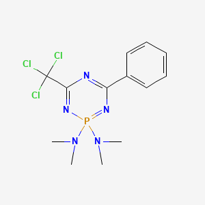 N~2~,N~2~,N~2~,N~2~-tetramethyl-4-phenyl-6-(trichloromethyl)-1,3,5,2lambda~5~-triazaphosphinine-2,2-diamine