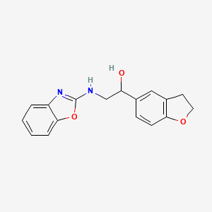molecular formula C17H16N2O3 B2971891 2-[(1,3-Benzoxazol-2-yl)amino]-1-(2,3-dihydro-1-benzofuran-5-yl)ethan-1-ol CAS No. 2379984-05-9
