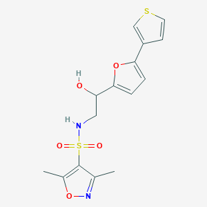 N-(2-hydroxy-2-(5-(thiophen-3-yl)furan-2-yl)ethyl)-3,5-dimethylisoxazole-4-sulfonamide