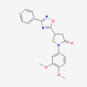 1-(3,4-Dimethoxyphenyl)-4-(3-phenyl-1,2,4-oxadiazol-5-yl)pyrrolidin-2-one