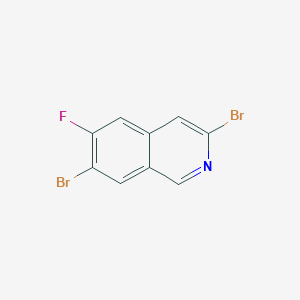 molecular formula C9H4Br2FN B2971929 3,7-Dibromo-6-fluoroisoquinoline CAS No. 1841444-16-3