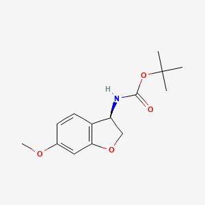 molecular formula C14H19NO4 B2971938 (R)-tert-Butyl (6-methoxy-2,3-dihydrobenzofuran-3-yl)carbamate CAS No. 2135331-29-0