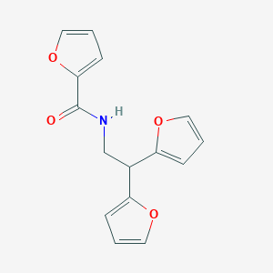 molecular formula C15H13NO4 B2971968 N-(2,2-di(furan-2-yl)ethyl)furan-2-carboxamide CAS No. 2097872-63-2