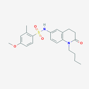 molecular formula C21H26N2O4S B2971980 N-(1-butyl-2-oxo-1,2,3,4-tetrahydroquinolin-6-yl)-4-methoxy-2-methylbenzene-1-sulfonamide CAS No. 955606-25-4