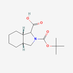 molecular formula C14H23NO4 B2971996 rac-(3aR,7aS)-2-[(tert-butoxy)carbonyl]-octahydro-1H-isoindole-1-carboxylic acid CAS No. 2307710-65-0