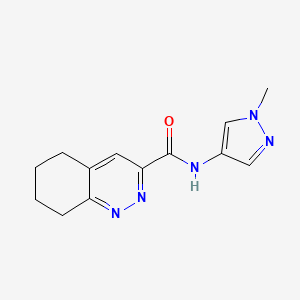 molecular formula C13H15N5O B2972017 N-(1-methyl-1H-pyrazol-4-yl)-5,6,7,8-tetrahydrocinnoline-3-carboxamide CAS No. 2415539-37-4
