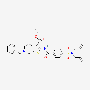 ethyl 6-benzyl-2-(4-(N,N-diallylsulfamoyl)benzamido)-4,5,6,7-tetrahydrothieno[2,3-c]pyridine-3-carboxylate