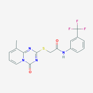 2-(9-methyl-4-oxopyrido[1,2-a][1,3,5]triazin-2-yl)sulfanyl-N-[3-(trifluoromethyl)phenyl]acetamide
