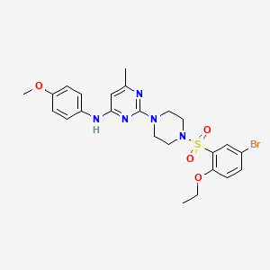 2-(4-((5-bromo-2-ethoxyphenyl)sulfonyl)piperazin-1-yl)-N-(4-methoxyphenyl)-6-methylpyrimidin-4-amine