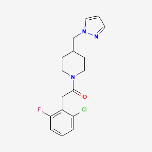 1-(4-((1H-pyrazol-1-yl)methyl)piperidin-1-yl)-2-(2-chloro-6-fluorophenyl)ethanone