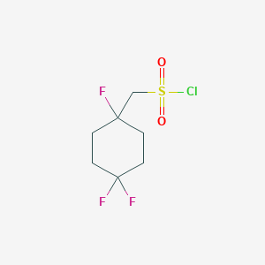 molecular formula C7H10ClF3O2S B2972074 (1,4,4-Trifluorocyclohexyl)methanesulfonyl chloride CAS No. 2375270-09-8
