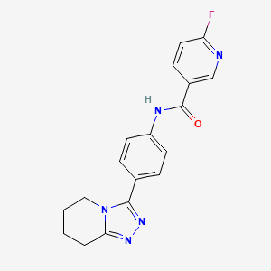 6-fluoro-N-(4-{5H,6H,7H,8H-[1,2,4]triazolo[4,3-a]pyridin-3-yl}phenyl)pyridine-3-carboxamide