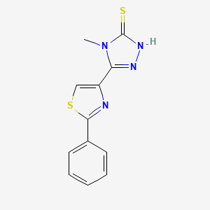 4-methyl-5-(2-phenyl-1,3-thiazol-4-yl)-4H-1,2,4-triazole-3-thiol