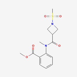 methyl 2-(N-methyl-1-(methylsulfonyl)azetidine-3-carboxamido)benzoate