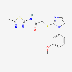 2-[1-(3-methoxyphenyl)imidazol-2-yl]sulfanyl-N-(5-methyl-1,3,4-thiadiazol-2-yl)acetamide