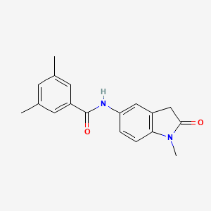 3,5-dimethyl-N-(1-methyl-2-oxoindolin-5-yl)benzamide