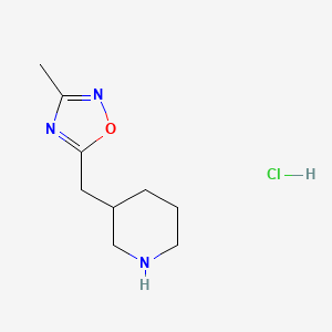 3-[(3-Methyl-1,2,4-oxadiazol-5-yl)methyl]piperidine hydrochloride